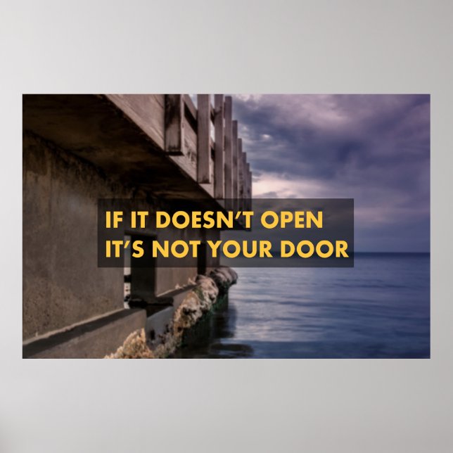 Affiche S'il n'ouvre pas, ce n'est pas votre porte (Devant)