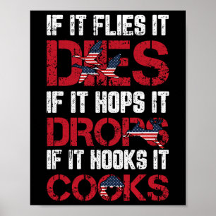 Affiche S'Il Vole, Il Mort 4 juillet Drapeau Américain Cha