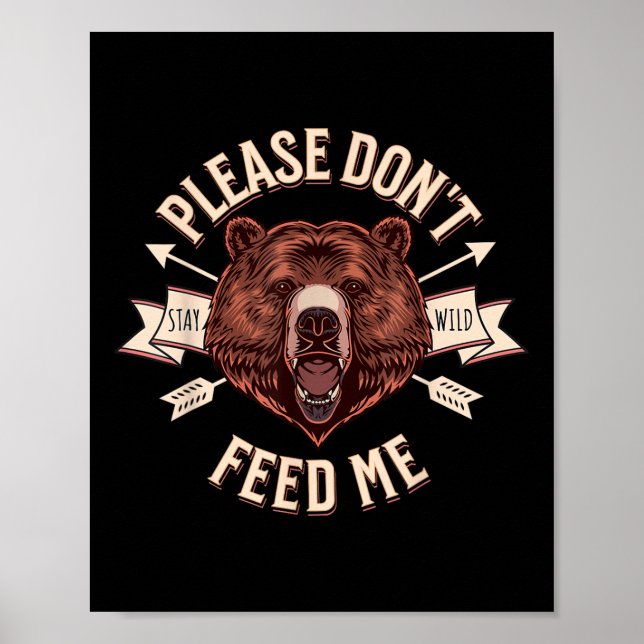 Affiche S'il vous plaît Ne me nourrissez pas de drôle de c (Devant)