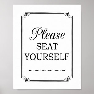 Affiche S'Il Vous Plaît S'Asseoir Funny Salle De Bains Sig