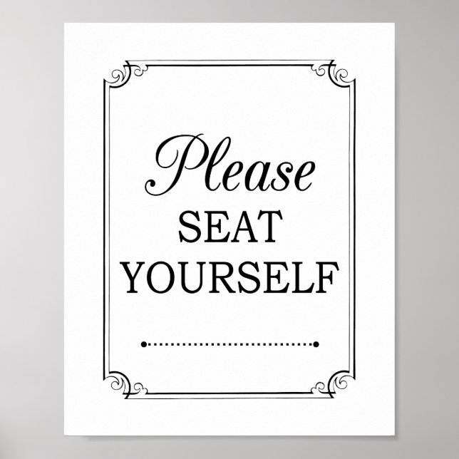 Affiche S'Il Vous Plaît S'Asseoir Funny Salle De Bains Sig (Devant)