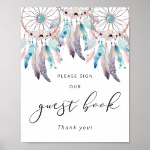 Affiche S'il vous plaît signer Livre d'invité Baby shower