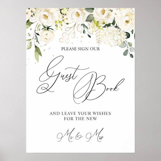 Affiche S'il vous plaît signer notre livre d'invités Poste (Devant)