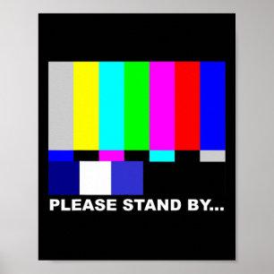 Affiche S'Il Vous Plaît Tenez Par La Télévision Motif Tv T