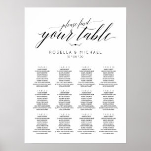 Affiche S'il vous plaît trouver votre siège - Mariage Seat