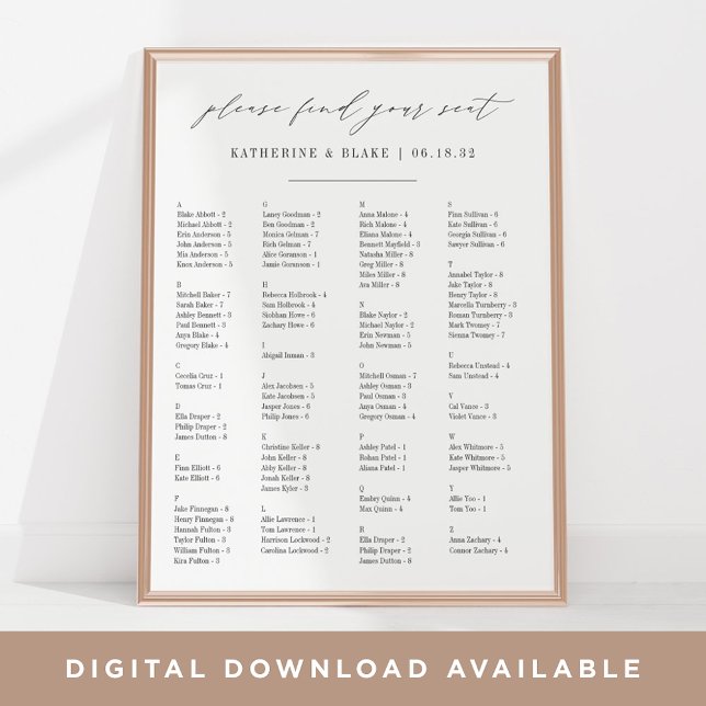 Affiche S'Il Vous Plaît Trouvez Votre Siège | Graphique de (Créateur téléchargé)