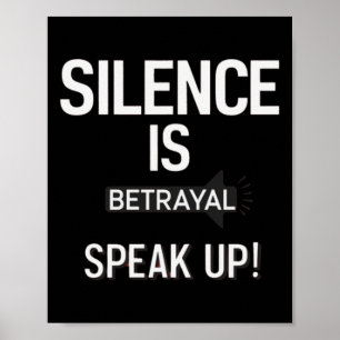 Affiche Silence Betrayal Parler Justice Sticker