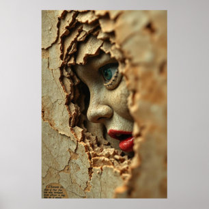 Affiche Silence craqué : Vérité Porcelaine