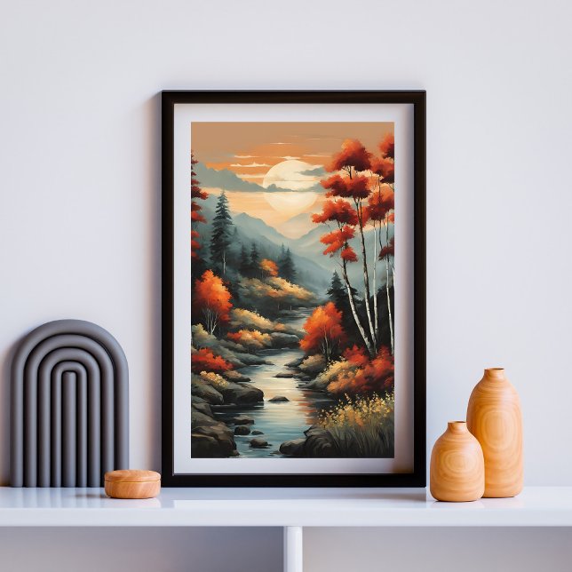 Affiche Silence Doré à Travers la Prairie (Créateur téléchargé)