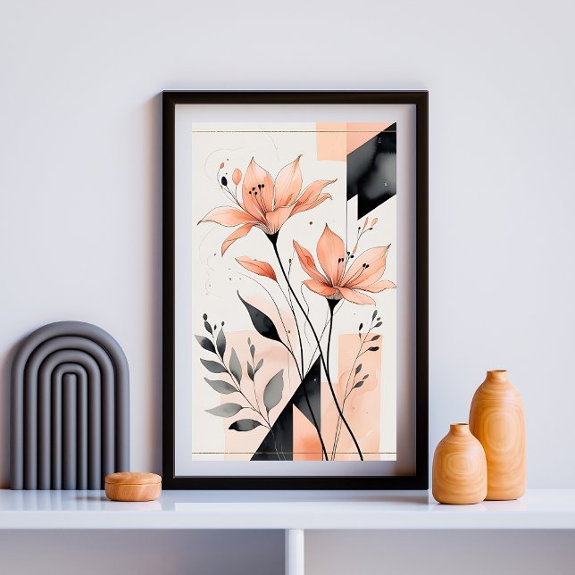 Affiche Silence Floral Géométrique (Créateur téléchargé)