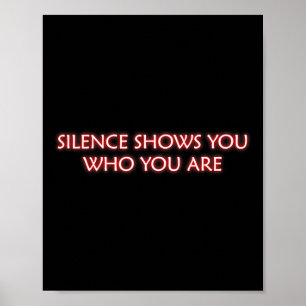 Affiche Silence Montre Qui Vous Êtes Méditation Pleine Con