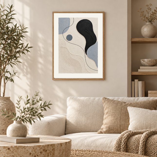 Affiche Silent Flow | Minimal Abstract Plaster Art Print (Créateur téléchargé)