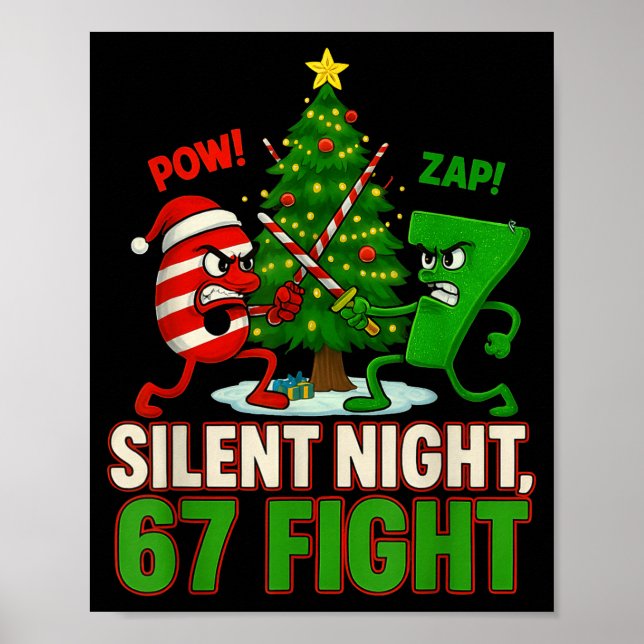 Affiche Silent Night 67 Fight Funny Christmas  (Devant)