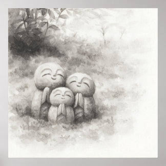 Affiche Silent Passage — Ink Painting Wabi-Sabi Harmony