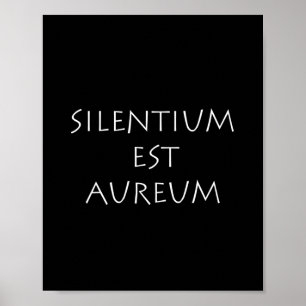 Affiche Silentium est aureum