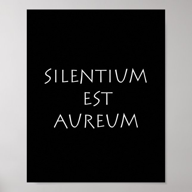 Affiche Silgentium est aureum (Devant)