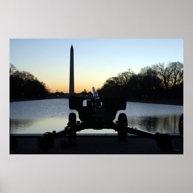 Affiche Silhouette 2ème guerre mondiale Howitzer (Devant)