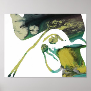 Affiche Silhouette abstraite de coq