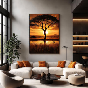 Affiche Silhouette africaine