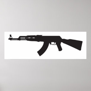 Affiche Silhouette AK-47