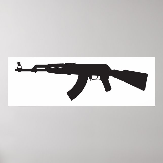 Affiche Silhouette AK-47 (Devant)