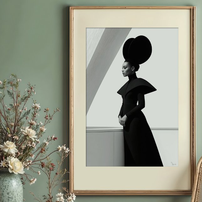 Affiche Silhouette Architecturale : Avant-Garde Monochrome (Créateur téléchargé)