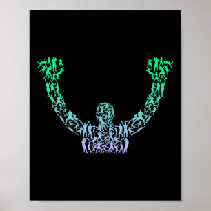 Affiche Silhouette Boys Boxer Boxer Shirt Boxer Mens Boxin