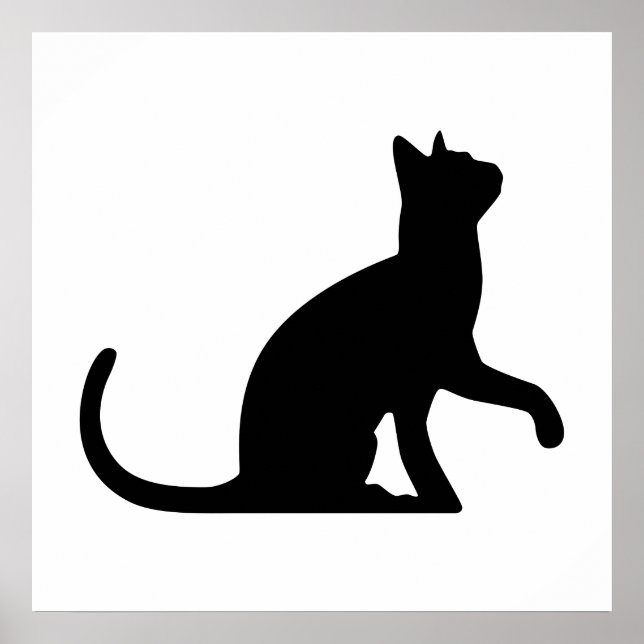 Affiche Silhouette Cat Background (Devant)