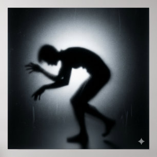 Affiche Silhouette contorsionnée au refroidissement