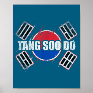 Affiche Silhouette cool d'arts martiaux Tang Soo
