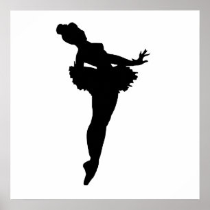 Affiche Silhouette de ballerine