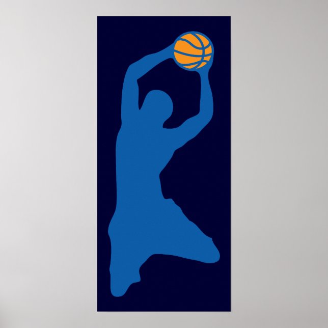 Affiche silhouette de basket (Devant)