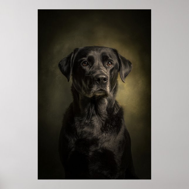 Affiche Silhouette de chien élégant (Devant)