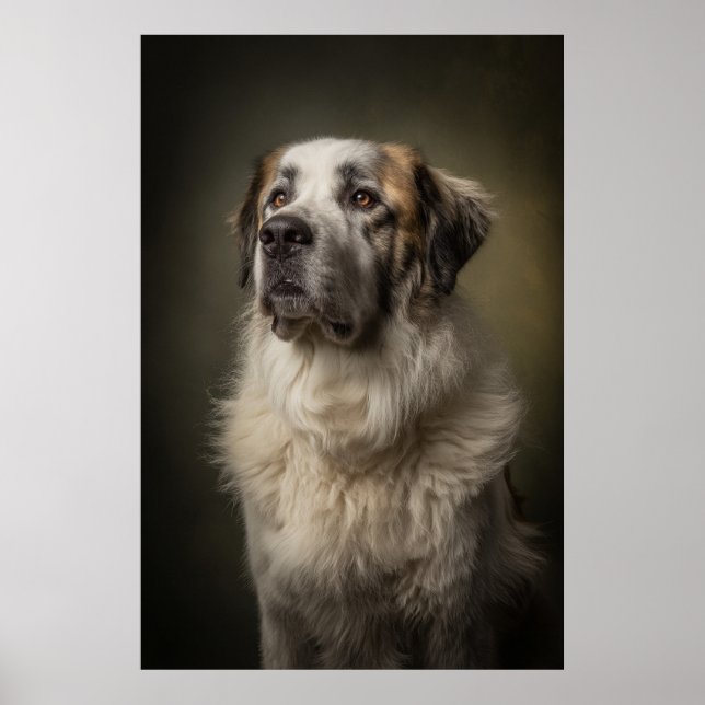 Affiche Silhouette de chien élégant (Devant)