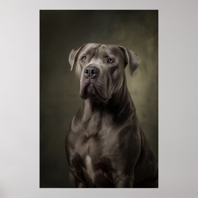 Affiche Silhouette de chien élégant (Devant)