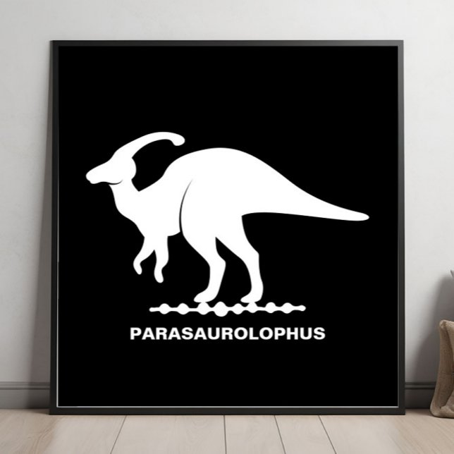 Affiche Silhouette de dinosaure Parasaurolophus (Créateur téléchargé)