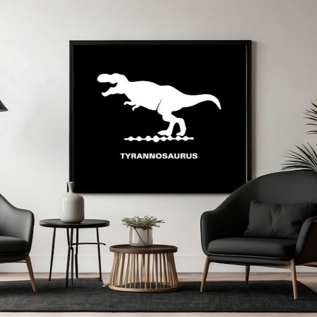 Affiche Silhouette de dinosaure Tyrannosaurus (Créateur téléchargé)