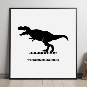 Affiche Silhouette de dinosaure Tyrannosaurus
