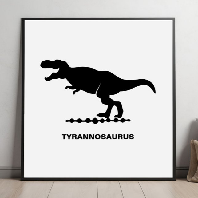 Affiche Silhouette de dinosaure Tyrannosaurus (Créateur téléchargé)