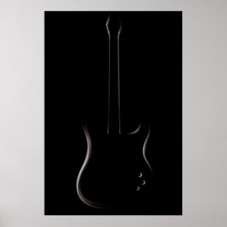 Affiche Silhouette de guitare électrique