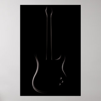 Affiche Silhouette de guitare électrique