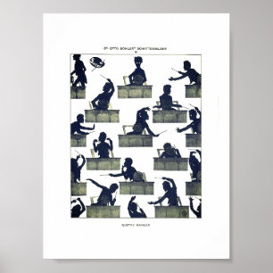Affiche Silhouette de Gustav Mahler par Otto Böhler