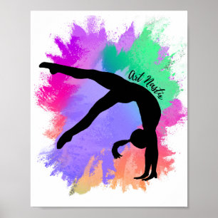 Affiche Silhouette de gymnaste