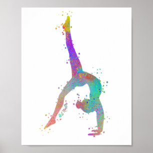 Affiche Silhouette de gymnaste