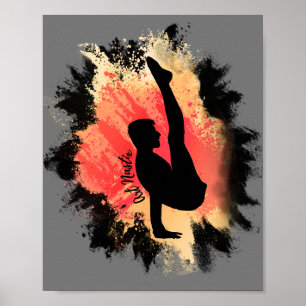 Affiche Silhouette de gymnaste masculine