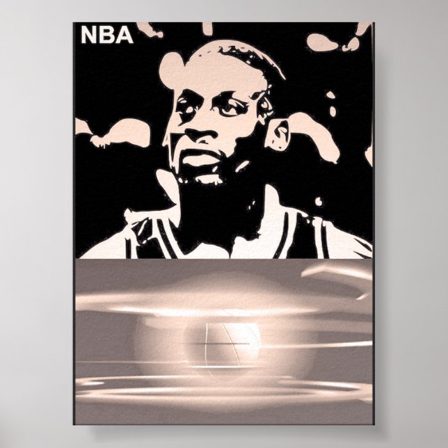 Affiche silhouette de joueur célébré  (Devant)