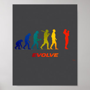 Affiche Silhouette de la mère évolution femme avec bébé