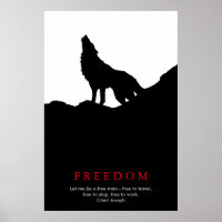 Silhouette de loup noir et blanc sur une colline