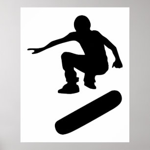 Affiche silhouette de planchiste