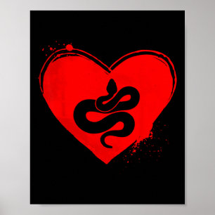 Affiche Silhouette de serpent en forme de cœur pour la Sai